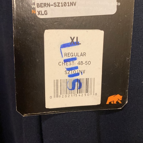 Berne Workwear Mens Jacket  Hooded Full Zip Front Pockets XL - Picture 8 of 9